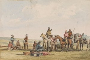 teniente Envío de Crovers - Regreso del gobernador Stevens a Fort Benton de John Mix Stanley