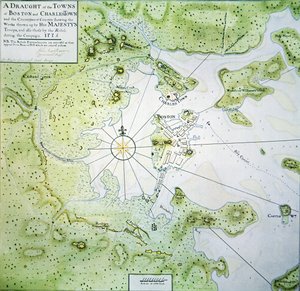 Mapa de Boston y Charlestown de John Montresor