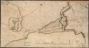 (Plano del "Cuello" y fortificaciones) Delivd. to H.E. Gl. Gage, 30 de Junio. 1775.-J.M. LOC gm71000918