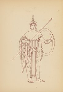 Traje femenino de la Antigua Grecia (litografía) de John Moyr Smith
