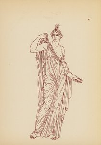 Traje femenino de la Antigua Grecia (litografía) de John Moyr Smith