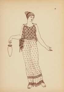 Traje femenino de la Antigua Grecia (litografía) de John Moyr Smith