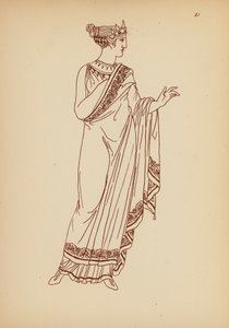 Traje femenino de la Antigua Grecia (litografía) de John Moyr Smith
