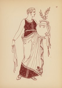 Traje femenino de la Antigua Grecia (litografía) de John Moyr Smith