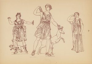 Traje femenino de la Antigua Grecia (litografía) de John Moyr Smith