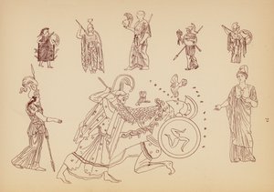 Traje femenino de la Antigua Grecia (litografía) de John Moyr Smith