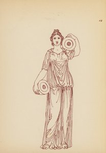 Traje femenino de la Antigua Grecia (litografía) de John Moyr Smith