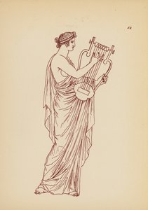 Traje femenino de la Antigua Grecia (litografía)