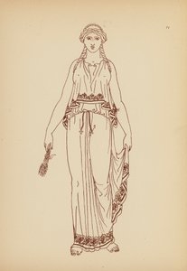 Traje femenino de la Antigua Grecia (litografía) de John Moyr Smith