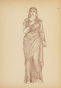 Traje femenino de la Antigua Grecia (litografía) de John Moyr Smith