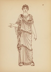 Traje femenino de la Antigua Grecia (litografía) de John Moyr Smith