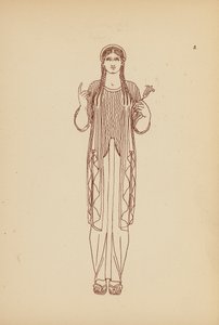 Traje femenino de la Antigua Grecia (litografía) de John Moyr Smith