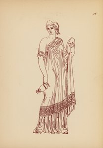 Traje femenino de la Antigua Grecia (litografía) de John Moyr Smith