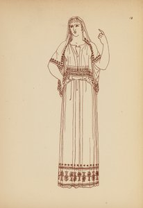 Traje femenino de la Antigua Grecia (litografía) de John Moyr Smith