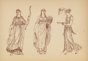 Traje femenino de la Antigua Grecia (litografía) de John Moyr Smith