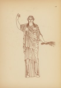 Traje femenino de la Antigua Grecia (litografía) de John Moyr Smith