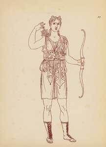 Traje femenino de la Antigua Grecia (litografía) de John Moyr Smith