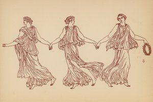Traje femenino de la Antigua Grecia (litografía) de John Moyr Smith