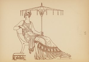 Traje femenino de la Antigua Grecia (litografía) de John Moyr Smith