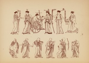 Traje femenino de la Antigua Grecia (litografía) de John Moyr Smith