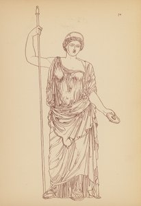 Traje femenino de la Antigua Grecia (litografía) de John Moyr Smith