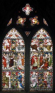Abadía de Paisley, Cottire & Co, atribuido a John Moyr Smith, Templanza, Fe, etc., 1873