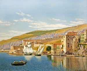 Vista de Villefranche-sur-Mer, Francia
