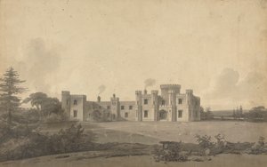 Diseño para el castillo de Knepp, Sussex: Perspectiva de John Nash