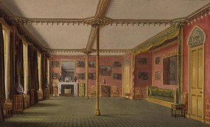 El Salón Rojo de Vistas del Pabellón Real, Brighton por John Nash