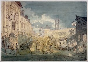 Feria de Bartholomew, West Smithfield, Ciudad de Londres, 1813 de John Nixon