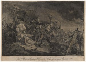 La batalla de Bunker Hill, o La muerte del General Warren, c. 1798-1817 (grabado)
