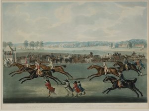 Ascot - Oatlands Sweepstakes (grabado por J.W. Edy, publicado en 1792)