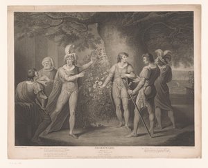 Richard Plantagenet y el conde de Somerset en Rose Bushes Shakespeare (título sobre el objeto) de John Ogborne (I)