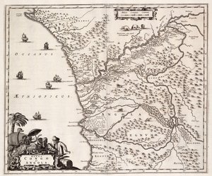 Carta del Congo y Angola, África de John Ogilby