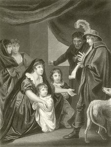Lady Elizabeth Gray suplicando a Eduardo IV que proteja a sus hijos de John Opie