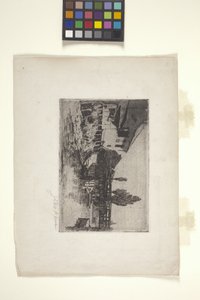 Granero bávaro y pajar (aguafuerte) de John Otis Adams