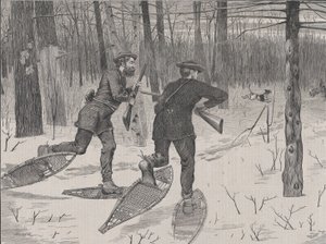 Caza de ciervos en los Adirondacks en invierno, Every Saturday, Vol. II, Nueva Serie..., 21 de enero de 1871 de John Parker Davis