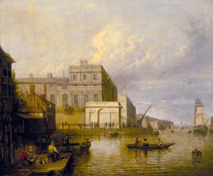 Hospital de Greenwich desde el río, 1835 de John Paul
