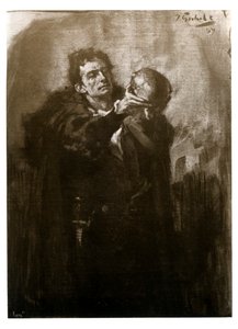 Forbes-Robertson como Hamlet, finales del siglo XIX de John Percival Gulich