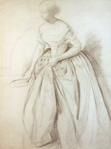 Boceto para una dama de honor para la boda de la Reina Victoria