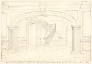 El vestíbulo de entrada de Fairfax House, High Street, Putney, Londres de John Phillipp Emslie