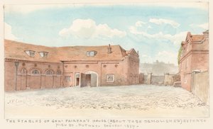 Los establos de la casa del General Fairfax, High Street, Putney, 1887 de John Phillipp Emslie