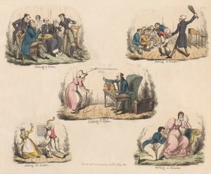 Uno de un conjunto de cuatro: Mucho ruido y pocas nueces o Ilustraciones de viejos ahorros de John Phillips
