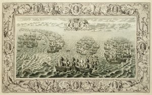 Armada (grabado de un tapiz), 1739 de John Pine