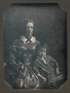 Elizabeth Bakewell James y su hijo, Frank B. James, ca. 1846 de John Plumbe Jr..