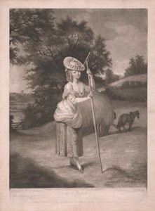 Una dama en la henificación de John Raphael Smith