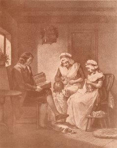 Felicidad doméstica, Laetitia con sus padres, 1789 de John Raphael Smith