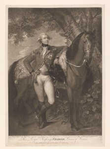 Portret van George IV como prins van Wales Su Alteza Real Jorge Príncipe de Gales (título sobre objeto) de John Raphael Smith