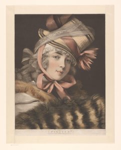 Retrato de una actriz, posiblemente Louise-Rosalie Lefebvre Felicia (título sobre objeto) Seis retratos de actrices (título de serie) de John Raphael Smith