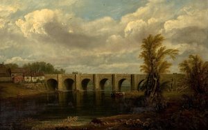 Viejo puente de Trent, Nottingham, 1825 de John Rawson Walker